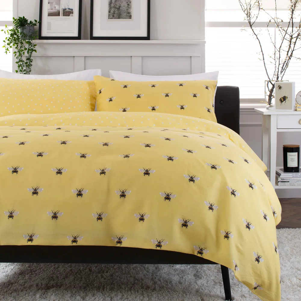 Honey Bee King Size Duvet Set - Purple