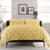 Honey Bee King Size Duvet Set - Purple