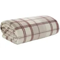 Hounds Check Throw - Burgundy, Coco Flannel