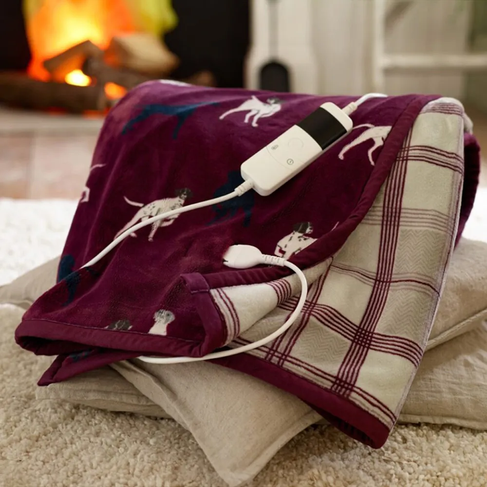 Hounds Heated Throw - Multicolour, Polyester