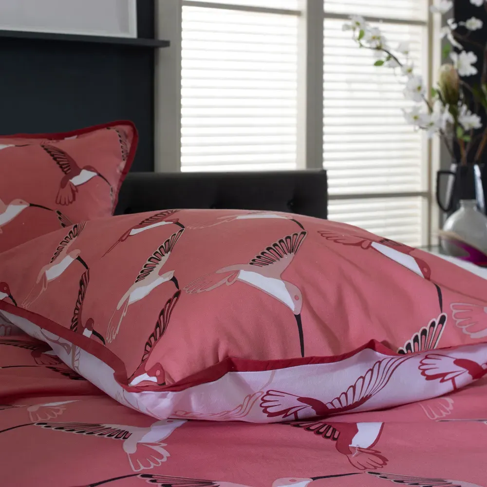 Hummingbird Super King Size Duvet Set - Blue, Cotton