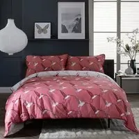 Hummingbird Super King Size Duvet Set - Blue, Cotton