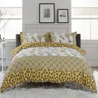 Jacobean Double Duvet Set - Blue, Cotton