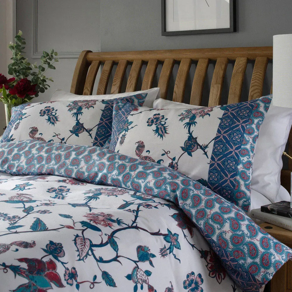 Jacobean King Size Duvet Set - Red