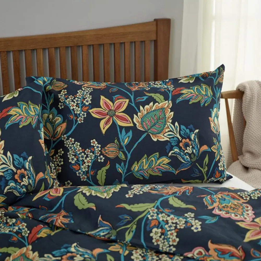 Jamboree Super King Size Navy Trail Duvet Set - Multi