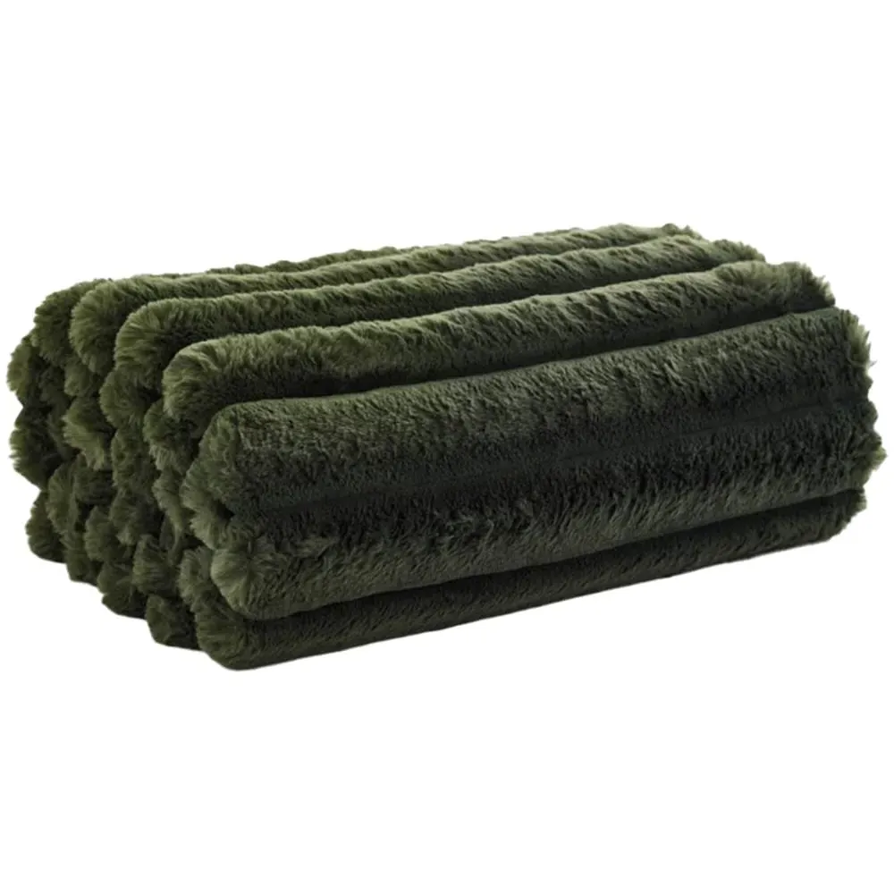Kenwood Faux Fur Throw - Fern, Polyester image