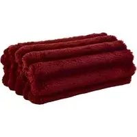 Kenwood Faux Fur Throw - Merlot, Polyester