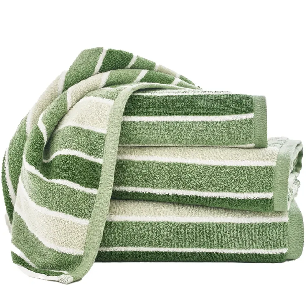 Madison Hand Towel 2 Pack - Green, Cotton