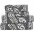 Mixed Leaves Bath Sheet - Grey, Cotton