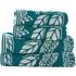 Mixed Leaves Bath Sheet - Teal, Cotton