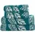 Mixed Leaves Hand Towel 2 Pack - Teal, Cotton