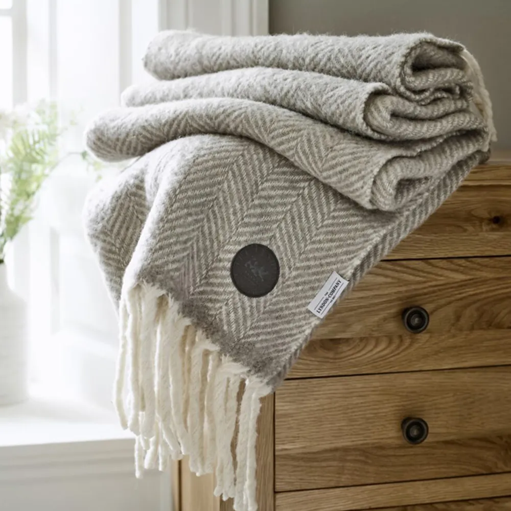 Moorland Wool Throw - Cream