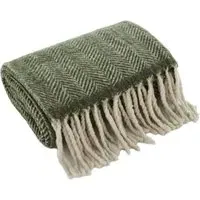 Moorland Wool Throw - Green