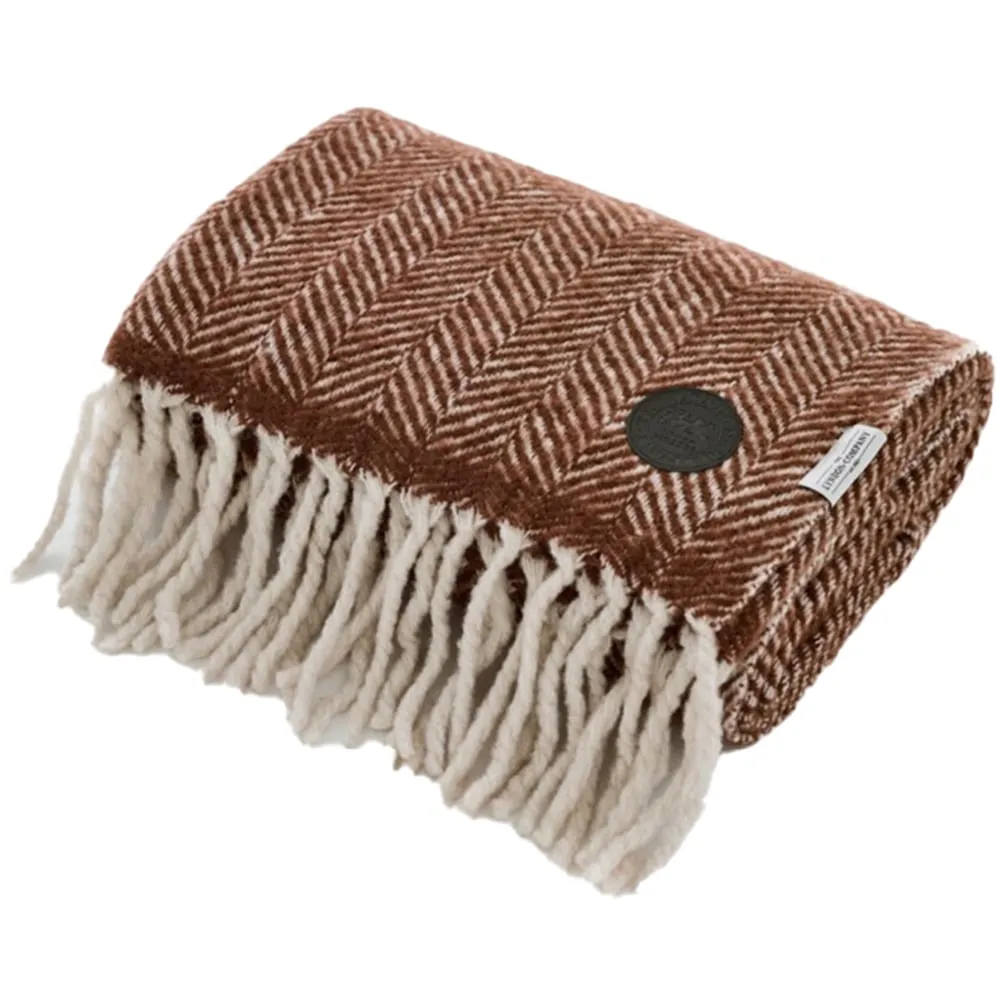 Moorland Wool Throw - Orange