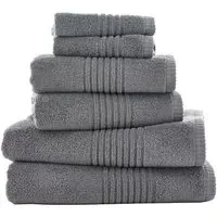 Quik Dri Bath Towel 2 Pack - Grey, Cotton