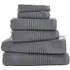 Quik Dri Bath Towel 2 Pack - Grey, Cotton