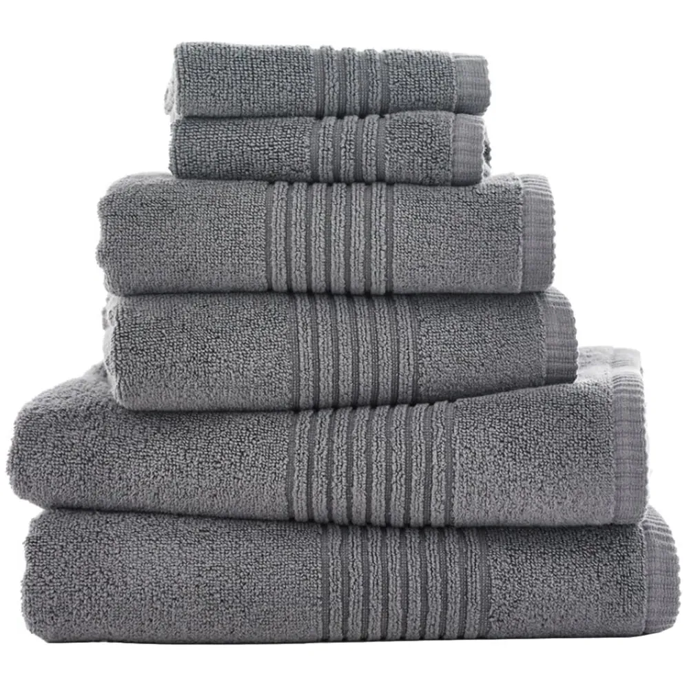 Quik Dri Bath Towel 2 Pack - Grey, Cotton