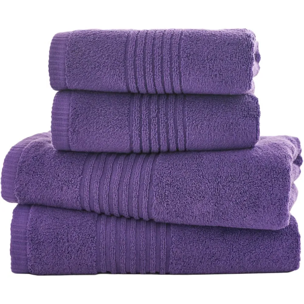 Quik Dri Bath Towel 2 Pack - Purple, Cotton