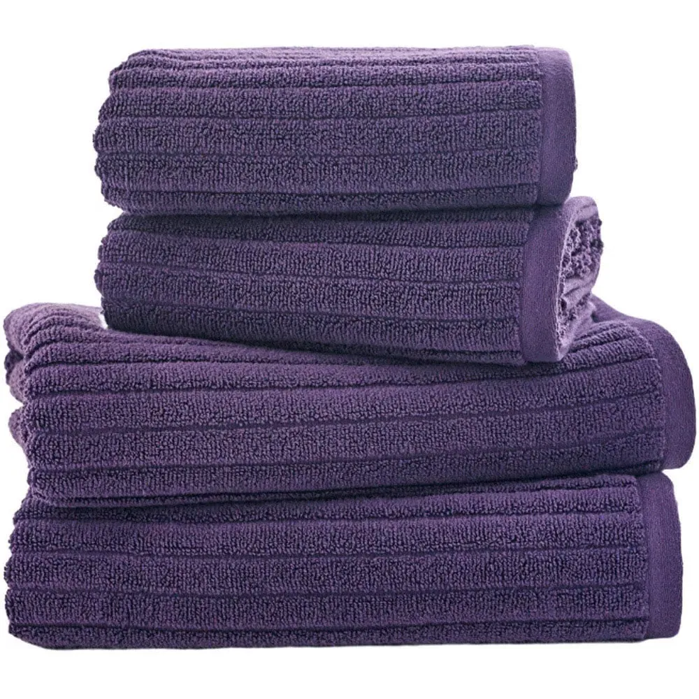 Rialto Bath Sheet - Purple, Cotton