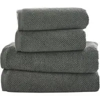 Romeo Bath Towel 2 Pack - Charcoal, Cotton