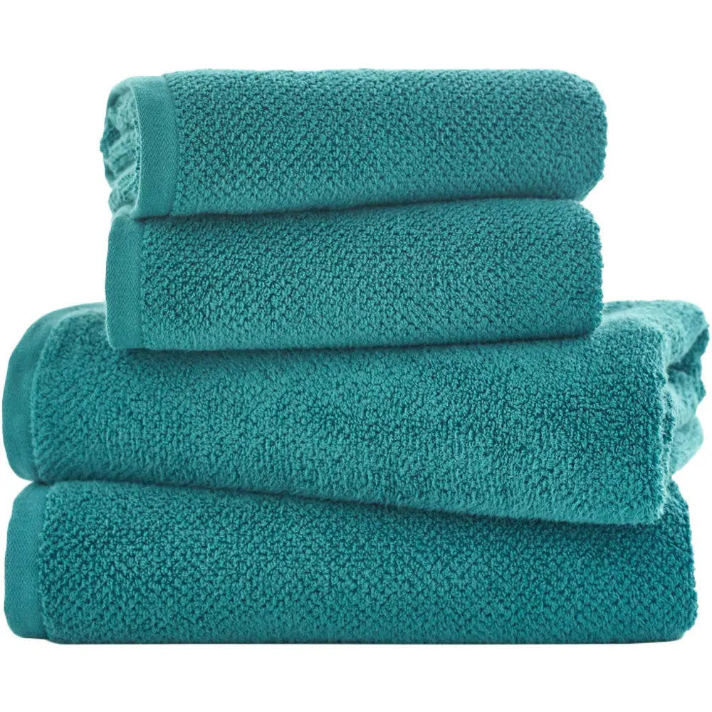 Romeo Bath Towel 2 Pack - Peacock, Cotton