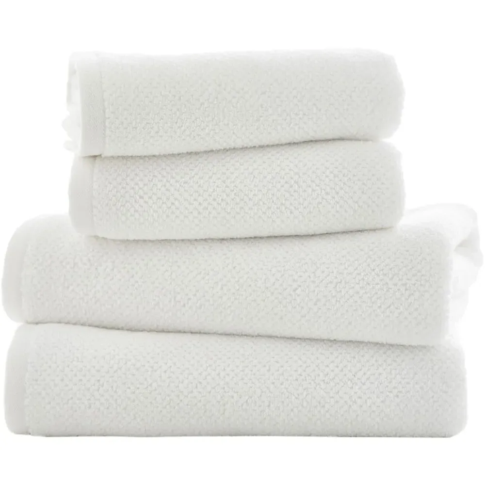 Romeo Bath Towel 2 Pack - White, Cotton