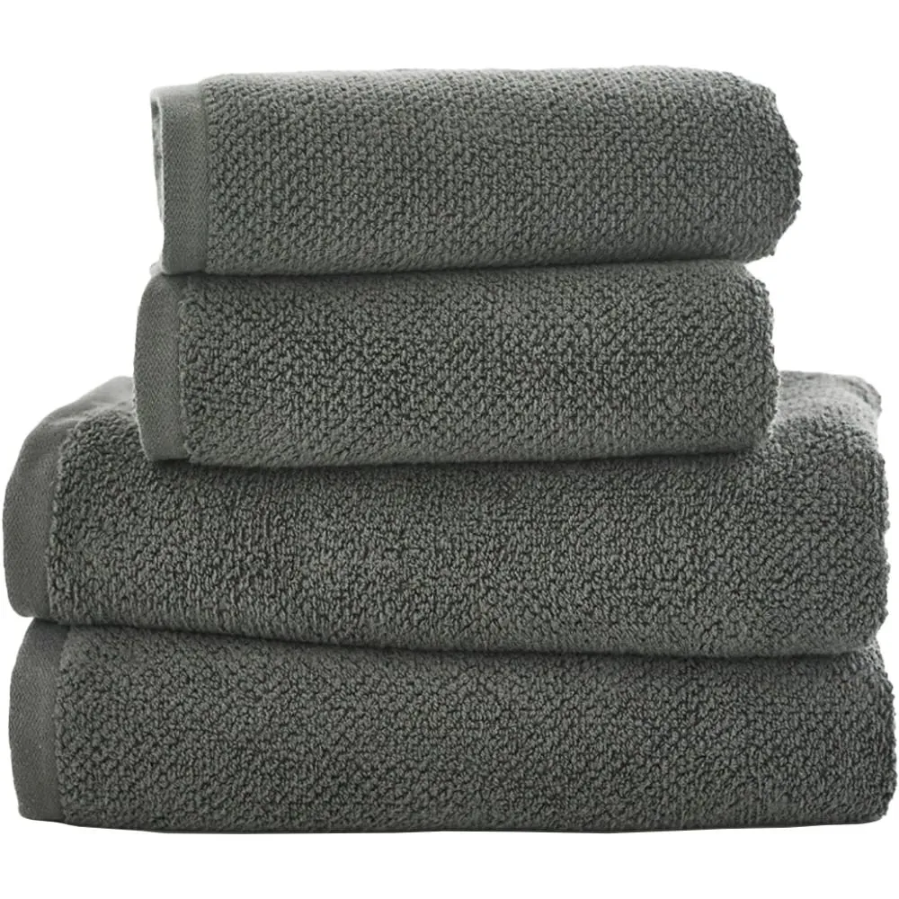 Romeo Hand Towel 2 Pack - Grey, Cotton