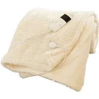 Sandringham Faux Fur Heated Throw - Cream