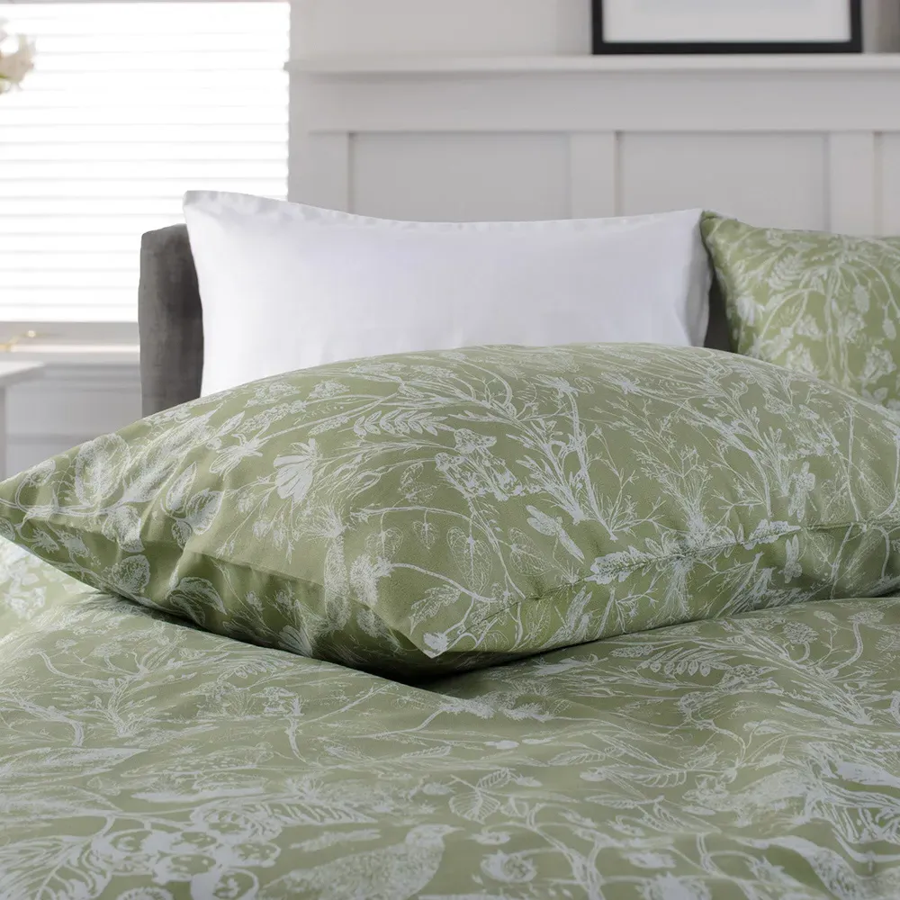 Secret Garden Single Duvet Set - Blue, Cotton