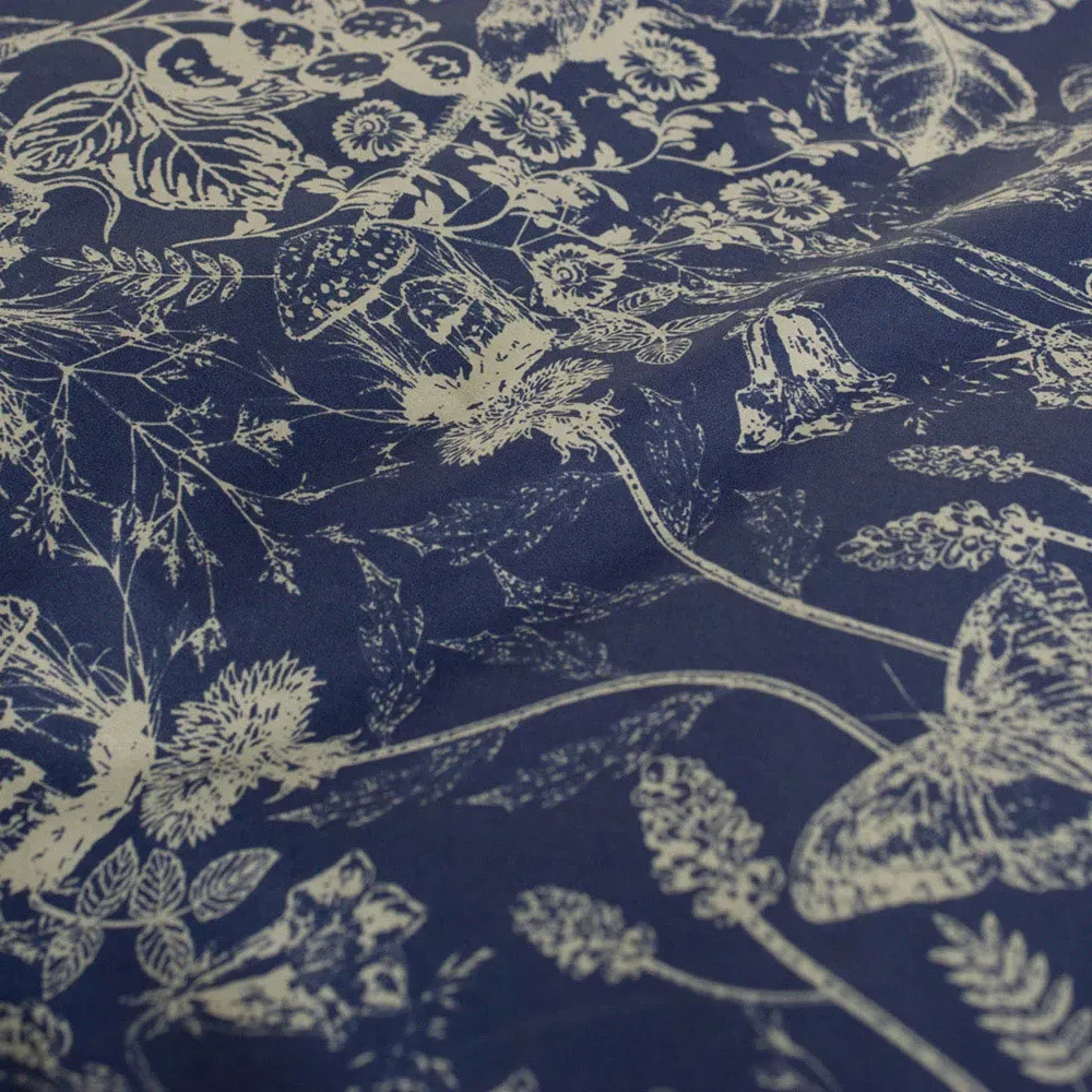Secret Garden Single Duvet Set - Navy, Cotton