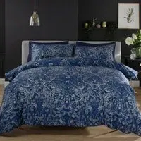 Secret Garden Single Duvet Set - Navy, Cotton