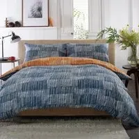 Single Matches Reversible Duvet Set - Orange