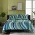 Smith Wave Single Duvet Set - Blue, Cotton