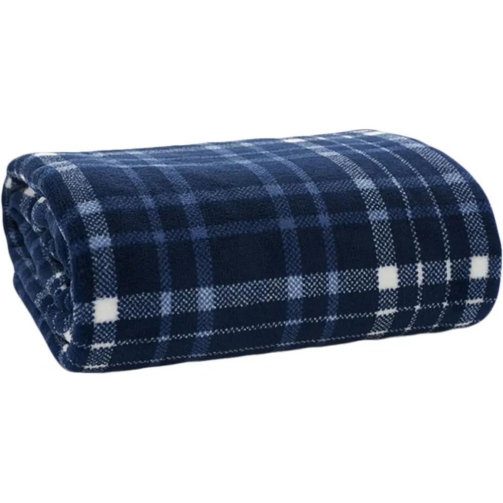 Snuggle Touch Tartan Throw - Blue image