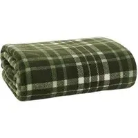 Snuggle Touch Tartan Throw - Green