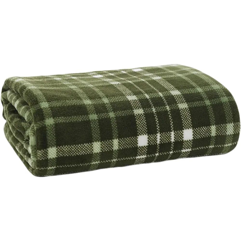 Snuggle Touch Tartan Throw - Green