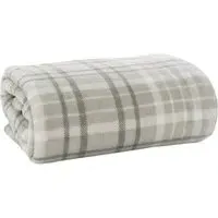Snuggle Touch Tartan Throw - Silver