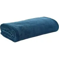 Snuggle Touch Throw - Blue, Coral Fleece
