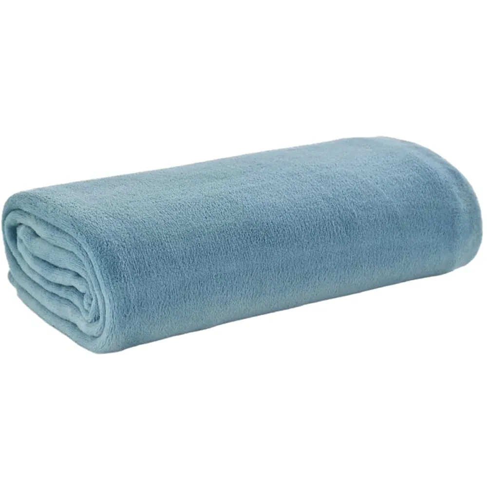 Snuggle Touch Throw - Blue, Coral Fleece
