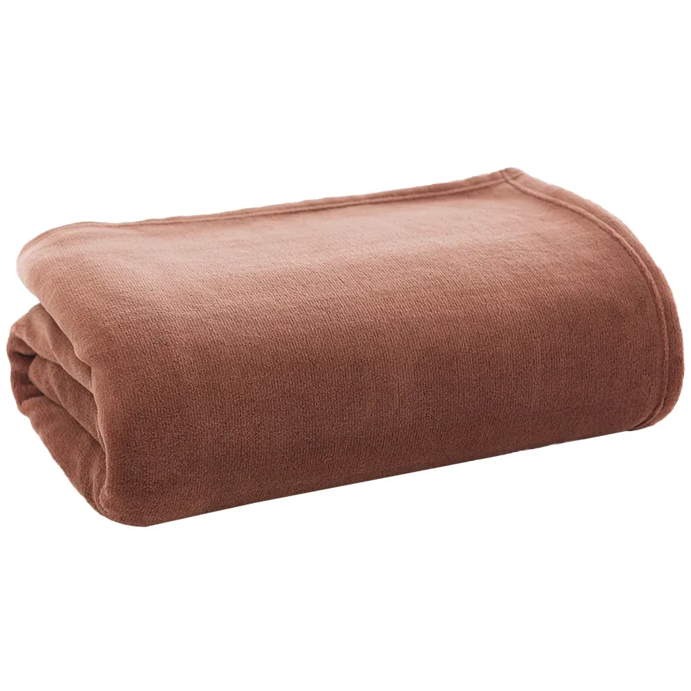 Snuggle Touch Throw - Brown, Microfibre
