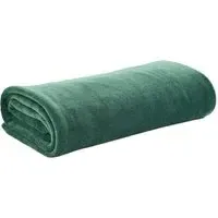Snuggle Touch Throw - Forest Green, Coral Fleece