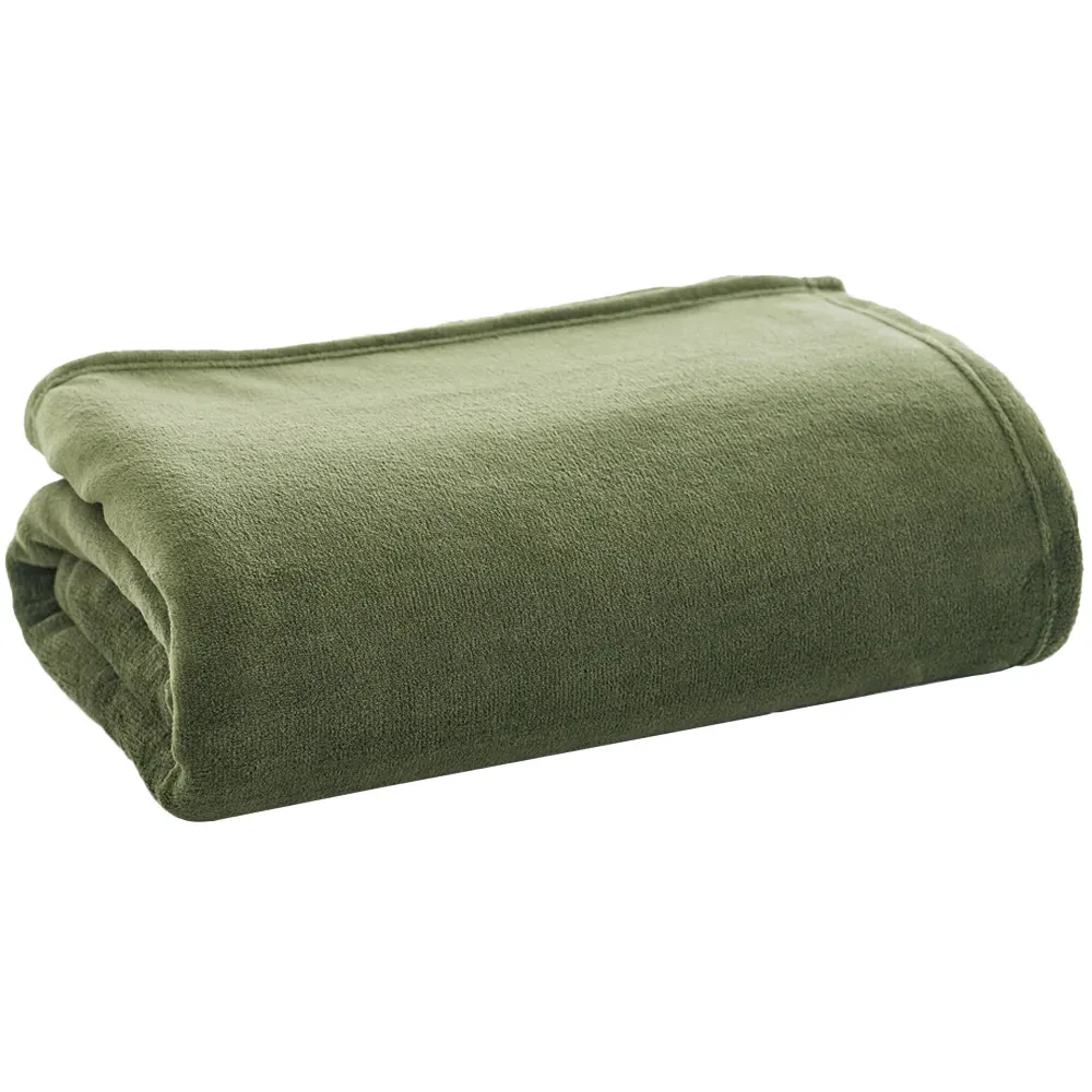 Snuggle Touch Throw - Green, Microfibre