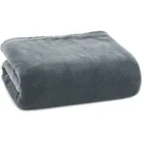 Snuggle Touch Throw - Grey, Microfibre