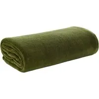 Snuggle Touch Throw - Khaki, Coral Fleece