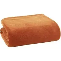 Snuggle Touch Throw - Orange, Microfibre
