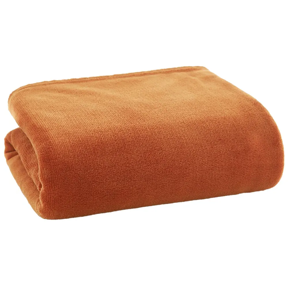 Snuggle Touch Throw - Orange, Microfibre