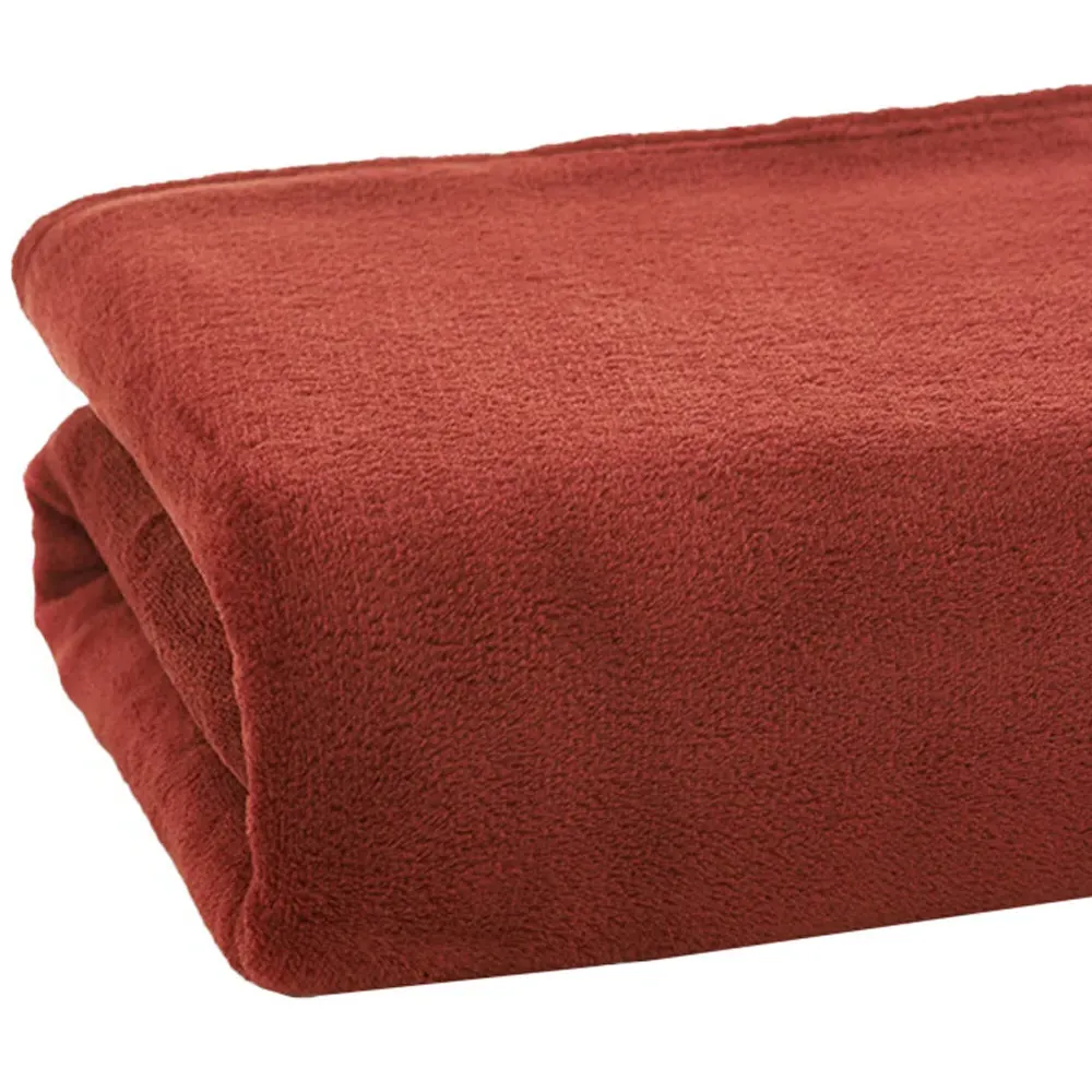 Snuggle Touch Throw - Red, Microfibre