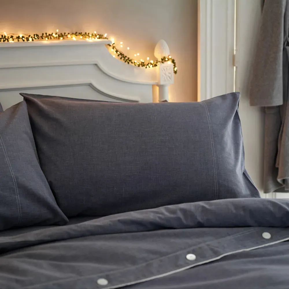 Southwick Double Duvet Set - Navy, Polycotton