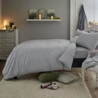 Southwick Double Reversible Duvet Set - Grey, Polycotton