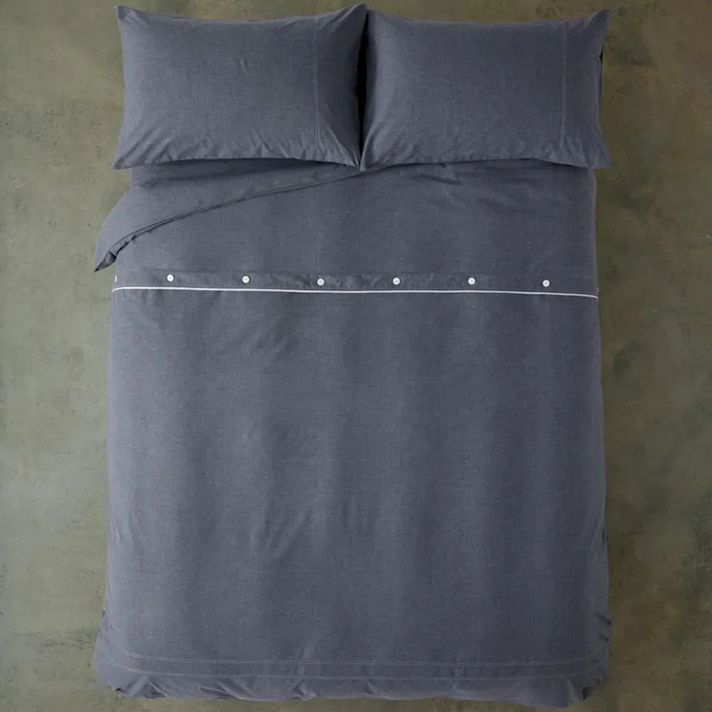 Southwick Single Duvet Set - Navy, Polycotton